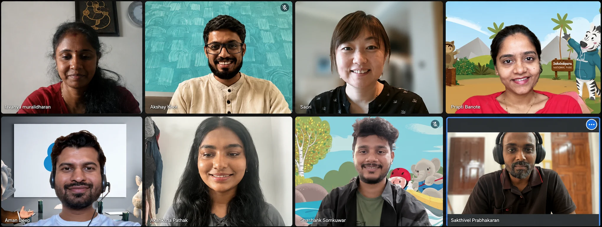 An online corporate class held over video call